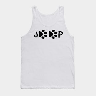 Funny Jeep Dog with Paws Tank Top